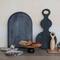 Hello Honey® 9.75" Brown & Black Enameled Mango Wood Kitchen Pedestal